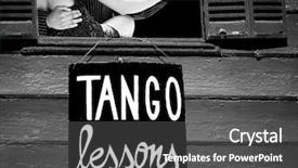  Presentation with tango - Colorful presentation design enhanced with latin dance - tango lessons - buenos aires backdrop and a dark gray colored foreground