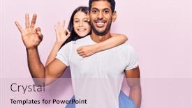  Presentation with daughter - Presentation consisting of latin-father-and-daughter-wearing background and a lemonade colored foreground