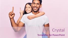  Presentation with daughter - Beautiful theme featuring latin-father-and-daughter-wearing backdrop and a lemonade colored foreground