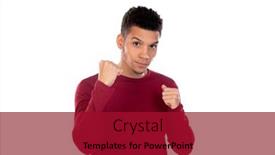  Presentation with afro - Slide set consisting of latin-guy-with-short-afro background and a crimson colored foreground