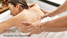  Presentation with rehab - Presentation theme consisting of latin-man-and-woman-wearing background and a coral colored foreground