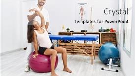  Presentation with rehab clinic - Theme having latin-man-and-woman-wearing background and a white colored foreground