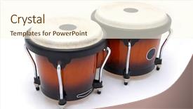  Presentation with latin music - Slide deck with latin music - bongos isolated background and a  colored foreground