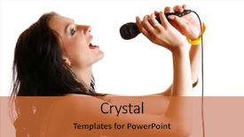  Presentation with latin music - Presentation theme with latin music - karaoke girl singing background and a red colored foreground