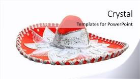  Presentation with latin music - Colorful theme enhanced with latin music - red sombrero backdrop and a white colored foreground