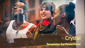  Presentation with black women - Amazing PPT theme having latin people eating late backdrop and a tawny brown colored foreground