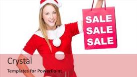  Presentation with black christmas party - Presentation theme having latin words - christmas party dressing girl background and a red colored foreground