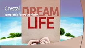  Presentation with end of life care - Audience pleasing slides consisting of latin words - dream life card backdrop and a coral colored foreground