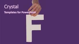  Presentation with literature - Presentation design with latin words - female hand holding up background and a violet colored foreground