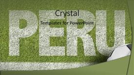  Presentation with soccer field - Slide set with latin words - soccer field with the text background and a tawny brown colored foreground