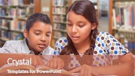  Presentation with latina - Cool new slide deck with latina - hispanic boy and girl having backdrop and a coral colored foreground