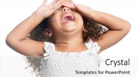  Presentation with latina - Cool new PPT theme with latina - little girl with an afro backdrop and a sky blue colored foreground