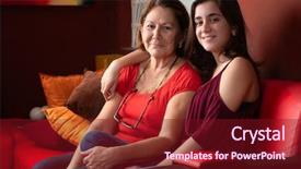  Presentation with teenage girl - Audience pleasing presentation theme consisting of latina - portrait of a hispanic teenage backdrop and a tawny brown colored foreground