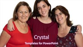  Presentation with generations - Colorful presentation enhanced with latina - three generations of latin women backdrop and a violet colored foreground