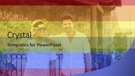  Presentation with equality - Audience pleasing PPT theme consisting of latinamerica - celebrating marriage equality fashionable male backdrop and a yellow colored foreground