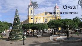  Presentation with granada - Slide set featuring latinamerica - park central christmas granada nicaragua background and a light blue colored foreground