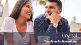  Presentation with beer - PPT theme consisting of latino - attractive hispanic couple drinking beer background and a tawny brown colored foreground