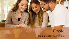  Presentation with latino - PPT theme having latino - friends studying together and watching background and a red colored foreground