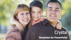  Presentation with latino - Cool new theme with latino - happy attractive young mixed race backdrop and a dark gray colored foreground