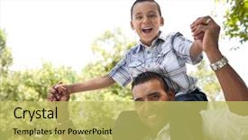  Presentation with latino - Cool new theme with latino - hispanic father and son having backdrop and a yellow colored foreground