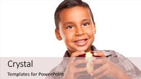  Presentation with latino - Theme with latino children - adorable hispanic boy eating background and a  colored foreground