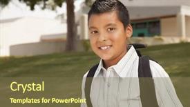  Presentation with school kids reading books - PPT theme with latino children - happy young hispanic boy background and a tawny brown colored foreground