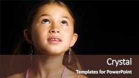  Presentation with smiling little girl - Amazing presentation theme having latino children - little girl smiling looking up backdrop and a tawny brown colored foreground