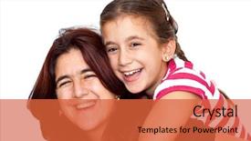  Presentation with young children - Slide deck consisting of latino children - small girl and her young background and a red colored foreground