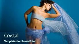  Presentation with silk - Beautiful presentation theme featuring latino dances - beautiful woman wrapped in silk backdrop and a  colored foreground