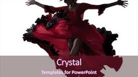  Presentation with latino - Colorful slide set enhanced with latino dances - one woman gipsy flamenco dancing backdrop and a wine colored foreground