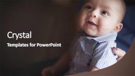  Presentation with infant - Slide set with holidays around the pool a hat and bikini background and a light blue colored foreground