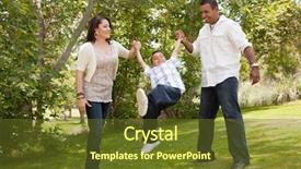  Presentation with woman child - PPT layouts consisting of latino - hispanic man woman and child background and a tawny brown colored foreground