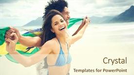  Presentation with latino - Cool new theme with latino hispanic couple are brasil backdrop and a cream colored foreground