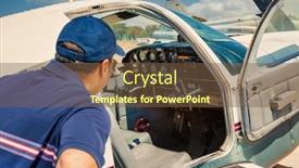  Presentation with latino - Theme with latino-pilot-casual-dressed-rushing background and a tawny brown colored foreground