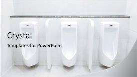 Presentation with modern building - Amazing PPT layouts having latrines - men lavatory in modern building backdrop and a white colored foreground