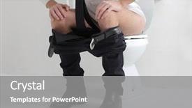  Presentation with man in suit and tie - Slides enhanced with latrines - young man in tie background and a gray colored foreground