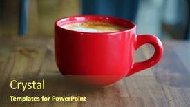  Presentation with cappuccino - PPT theme featuring latte-coffee-cup-latte-art background and a tawny brown colored foreground