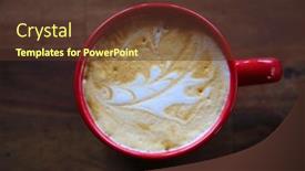  Presentation with cappuccino - Slides with latte-coffee-cup-latte-art background and a tawny brown colored foreground