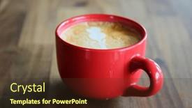  Presentation with cappuccino - Slide deck consisting of latte-coffee-cup-latte-art background and a tawny brown colored foreground