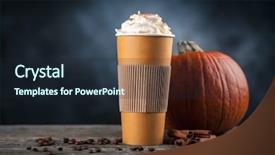  Presentation with paper - Amazing slides having latte in a paper cup backdrop and a wine colored foreground