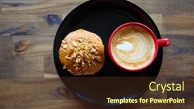  Presentation with black art - Theme having latte-with-a-banana-walnut background and a  colored foreground