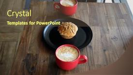  Presentation with walnut - Theme featuring latte-with-a-banana-walnut background and a  colored foreground