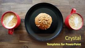  Presentation with black art - PPT layouts enhanced with latte-with-a-banana-walnut background and a  colored foreground