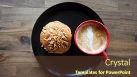  Presentation with black art - PPT layouts featuring latte-with-a-banana-walnut background and a  colored foreground