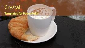  Presentation with powder - Slide deck consisting of latte-with-whipped-cream background and a tawny brown colored foreground