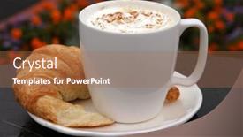  Presentation with powder - Slides featuring latte-with-whipped-cream background and a coral colored foreground