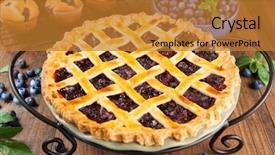  Presentation with blueberry - Slides featuring manufacturing - portrait of the master which background and a gray colored foreground