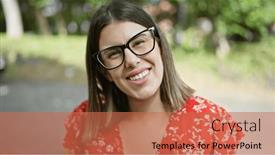  Presentation with beautiful hispanic woman - Presentation having laughing-carefree-hispanic-woman and a coral colored foreground
