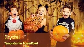  Presentation with children child kid joy faith - Colorful PPT theme enhanced with laughing cat - group of joyful children backdrop and a tawny brown colored foreground