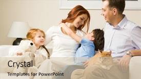  Presentation with daughter mother - Amazing presentation theme having laughing cat - photo of cute boy embracing backdrop and a lemonade colored foreground